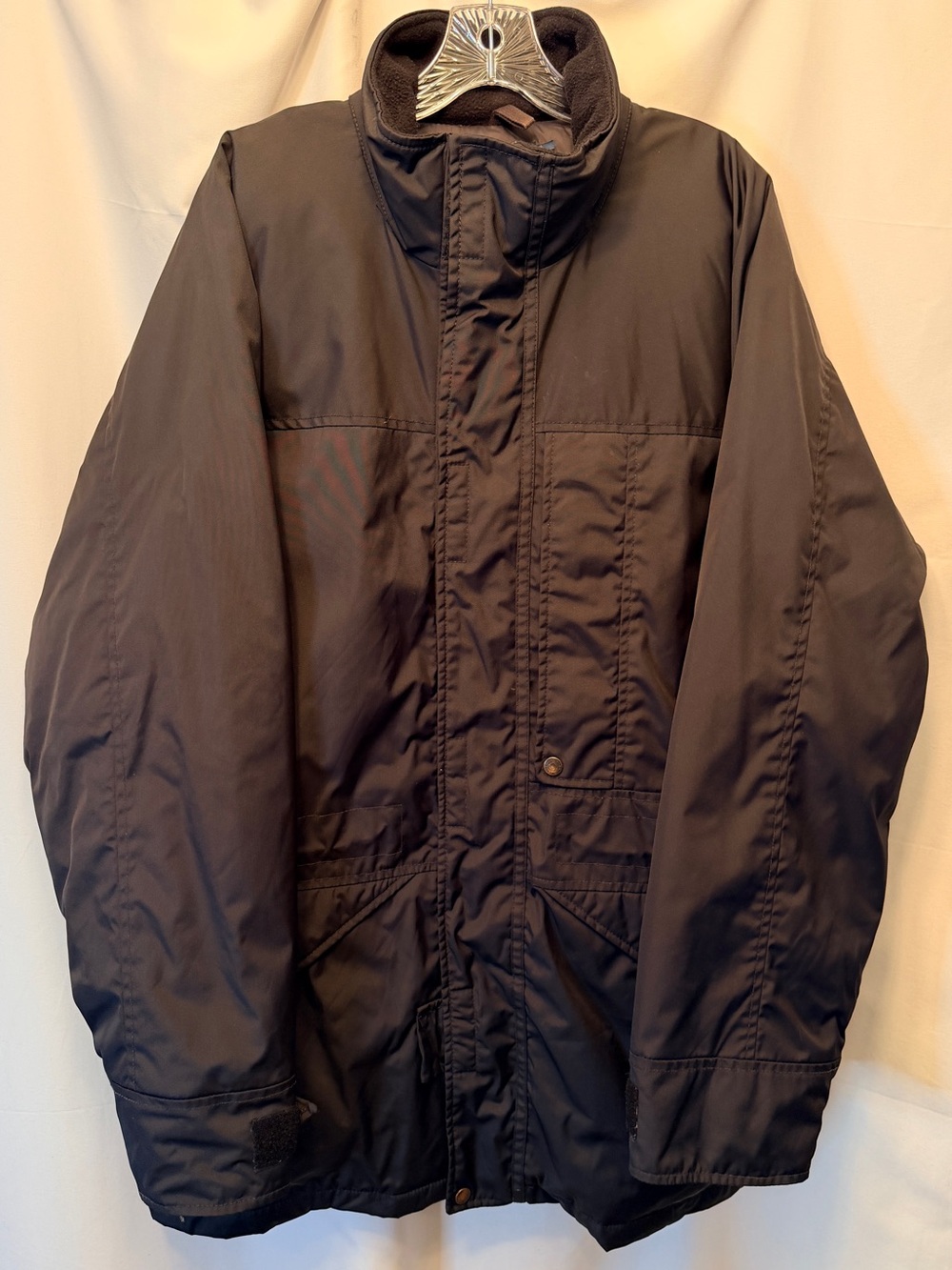 Vintage 90s Polo Ralph Lauren Size XL Black Down Filled Heavy Puffy Jacket Parka
